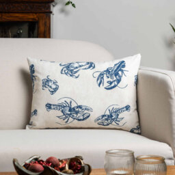 Crab and Lobster Nautical Cushion Cover