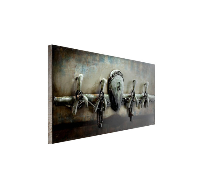 Handmade Industrial Transportation Wall Decor on Metal