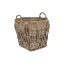 Rattan Log Basket with Lining