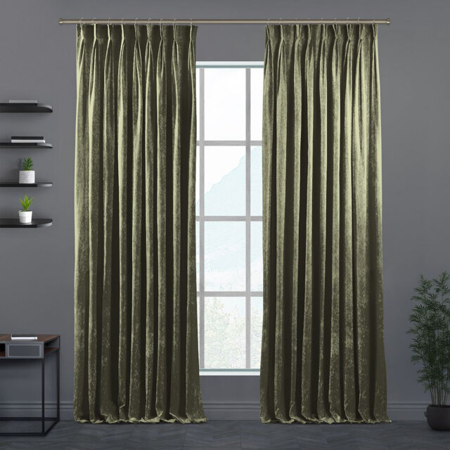 Velvet Semi-shee Single Curtain Panel