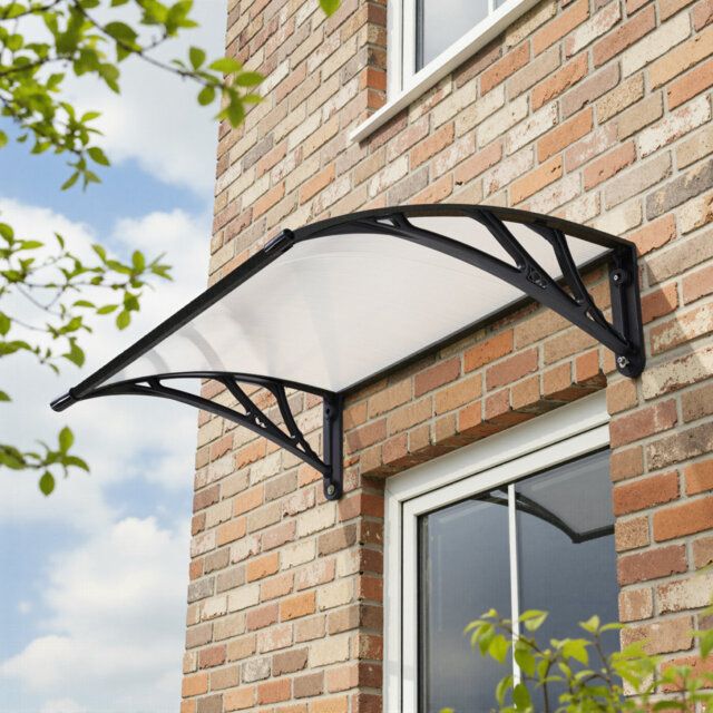Yaheetech 76cm D Plastic Cover Retractable Door / Window Awning