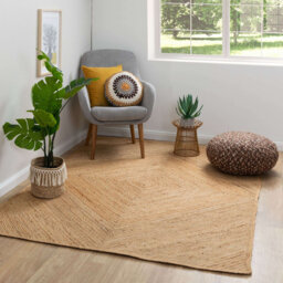 Allanna Geometric Shapes Jute / Sisal Braided Area Rug
