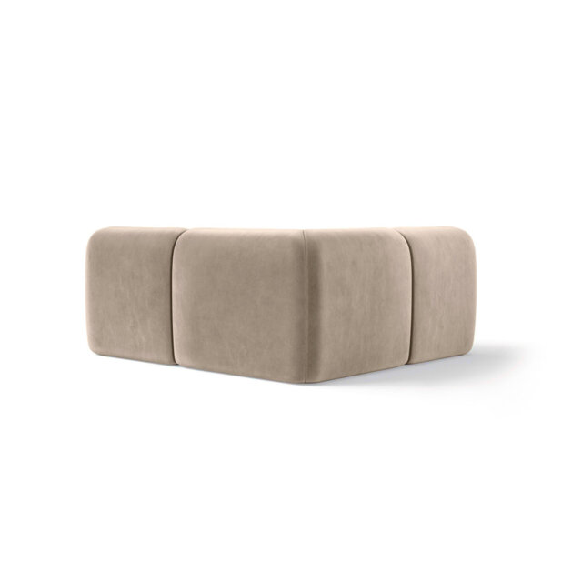 2 Seater Velvet Corner Modular Sectional Lotario For Living Room Apartment
