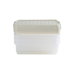 Wham Clip 8.5L Rectangular Plastic Storage Boxes with Secure Clip Lock Lids. L:39 x W:29 x H:10.5cm