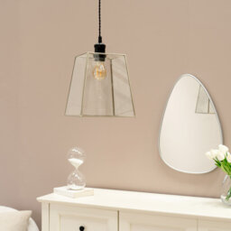 19cm H Glass Square Lamp Shade ( Clip On )