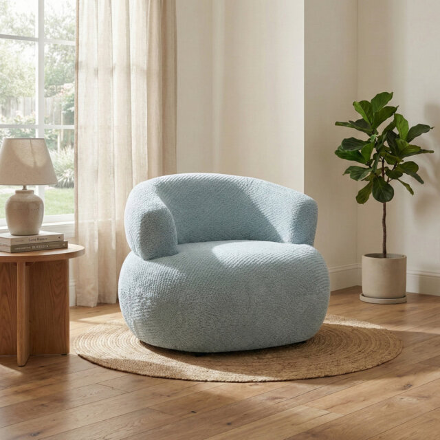 Upholstered Soft Touch Textured Club Chair