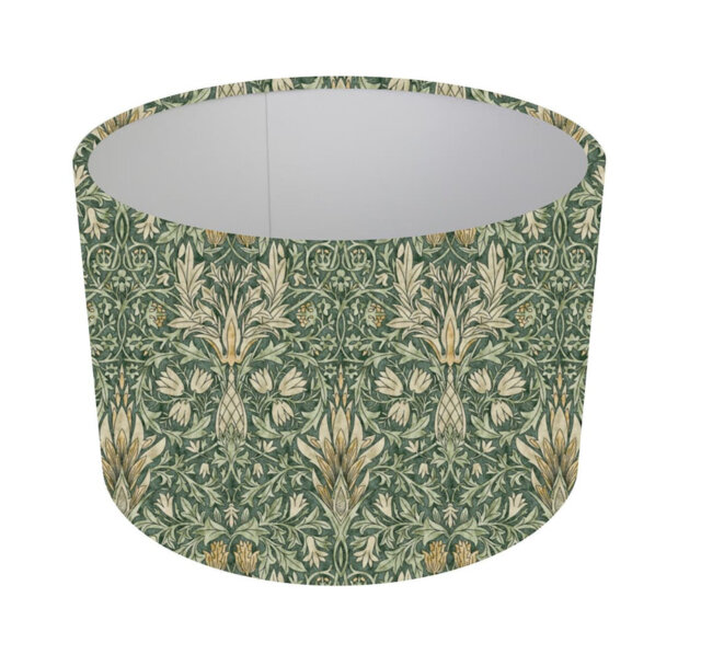 Cotton Drum Lamp Shade ( Screw On ) in Green