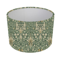 Cotton Drum Lamp Shade ( Screw On ) in Green