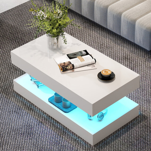 Pedestal Coffee Table with Storage