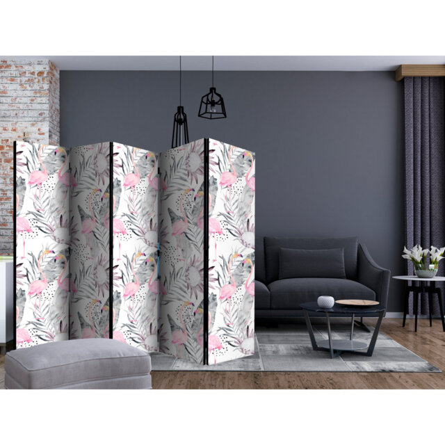 225cm W x 172cm H 5 - Panel One Sided Room Divider Folding Room Divider