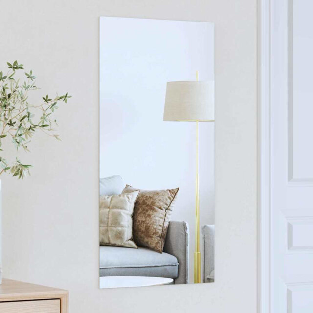 Wall Mirror Tempered Glass Modern Living Room Bathroom Decor for Indoor