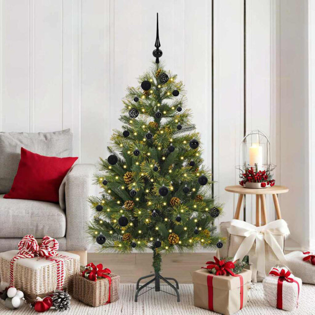 Artificial Hinged Christmas Tree with Cones