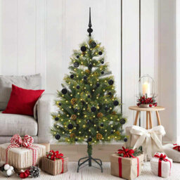 Artificial Hinged Christmas Tree with Cones