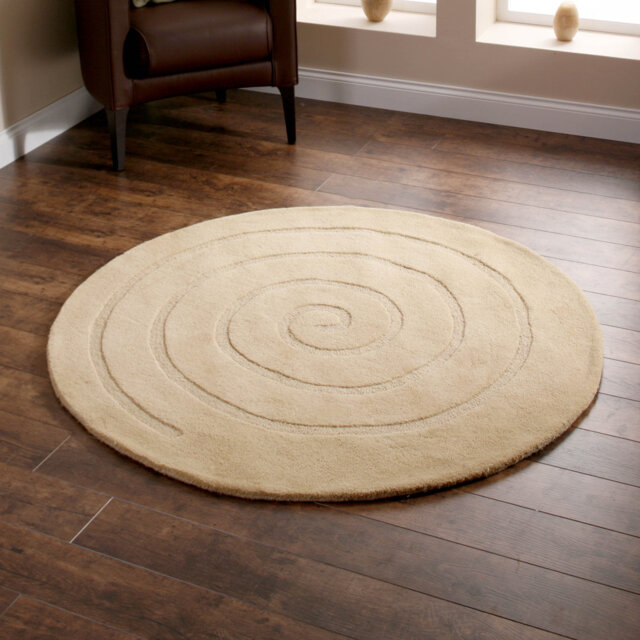 Vesper area rug Hand Tufted Circle Gold