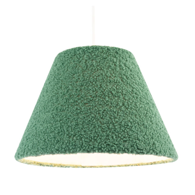 21cm H Fabric Empire Lamp Shade ( No Direct Attachment Method ) in Green