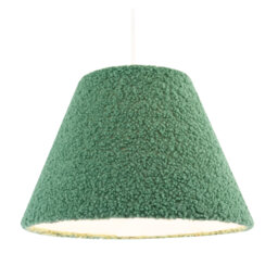 21cm H Fabric Empire Lamp Shade ( No Direct Attachment Method ) in Green