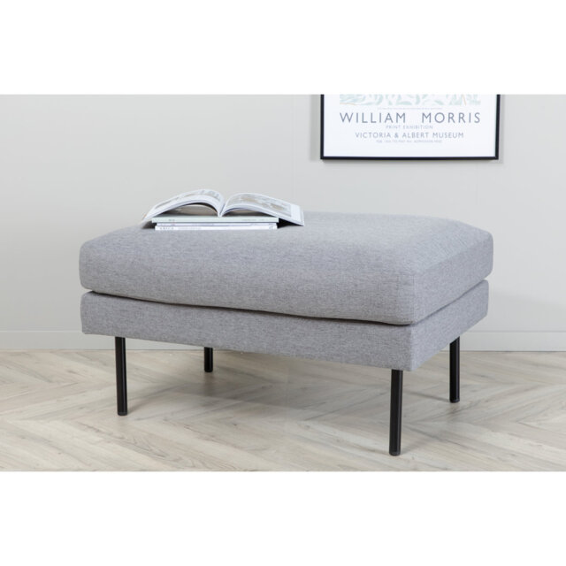 Dareon 64cm Wide Velvet Rectangle Ottoman