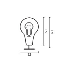 Flat Metal Table Lamp