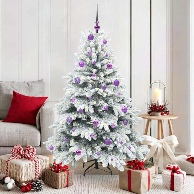 Artificial Christmas Tree with 150 LEDs Green PE and PVC