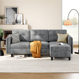 3 Seater Corner Sofa with Ottoman For Living Room