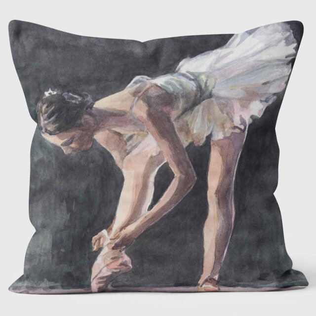 Tying Ribbons Ballet Inspired Cushion - Charlotte Leadbeater