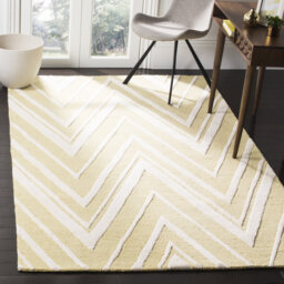 Stephen Hand Tufted Wool Light Gold/Ivory Rug