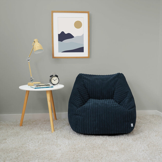 rucomfy Beanbags Big Kids Snuggle Chair - Large Corduroy Armchair for Kids & Teenagers - Home Furniture Living Room or Bedroom Seating - Machine Washa