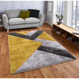 Woodbranch Shaggy Yellow/Grey Rug