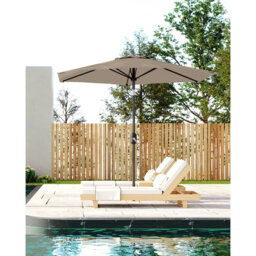 215cm Garden Parasol with Handle Closure, Sun Protection, Water Repellent, UV Protection, Adjustable Angle, Garden Umbrella, Fishing Umbrella, Parasol