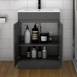 500mm Single Bathroom Vanity with Drop In Ceramic Basin