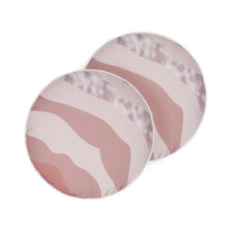 CAMPEI Indoor / Outdoor Abstract Pink Circular Cushion