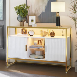 120cm Glass Top Console Table