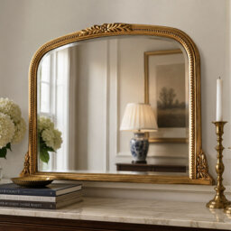 Arched Beaded Kalmar Overmantle Mirror