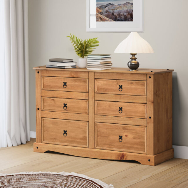 Bridewell 6 Drawer 132Cm W Chest of Drawers