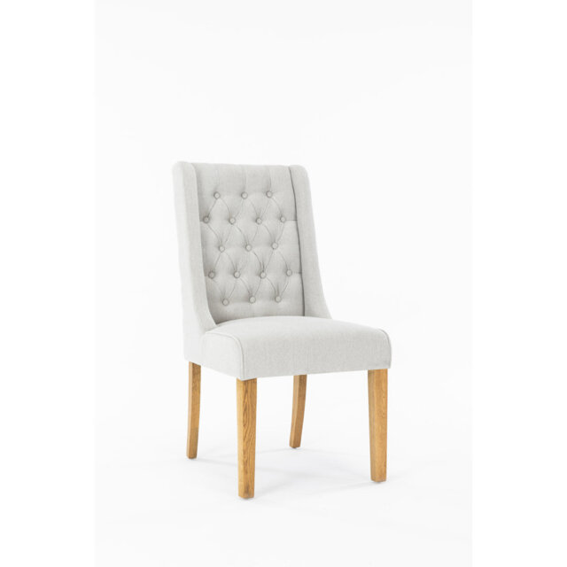 Mairead 35cm H Tufted Polyester Blend Upholstered Wing Back Side Chair