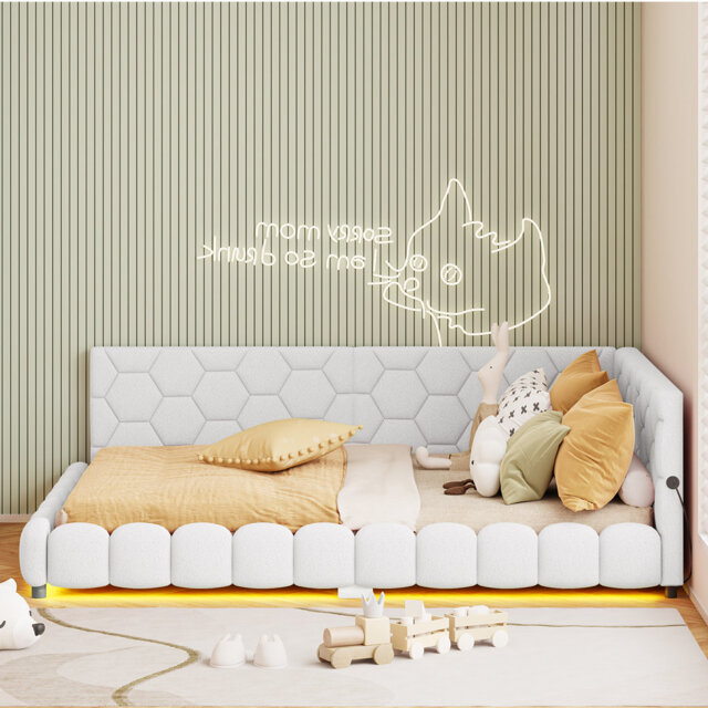 140×200 cm Upholstered Sofa Bed