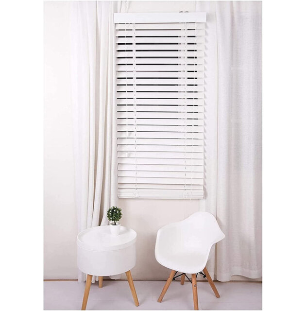 Faux Wood Waterproof Venetian Blind with Corded Light Control