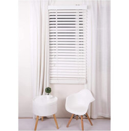 Faux Wood Waterproof Venetian Blind with Corded Light Control