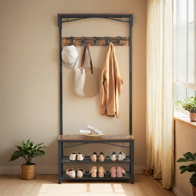 Jenifer Hall Tree 80cm Wide with Bench and Shoe Storage