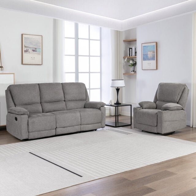Sydney Latch Recliner 1 and 3 Seater Sofa Set