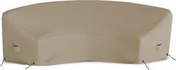 "Curved Outdoor Couch Cover, 12 Oz Patio Furniture Cover, Tear & Uv Proof Couch Cover Patio With Air Pockets & Drawstrings (120"" L X 36"" W X 38"" H X 82"