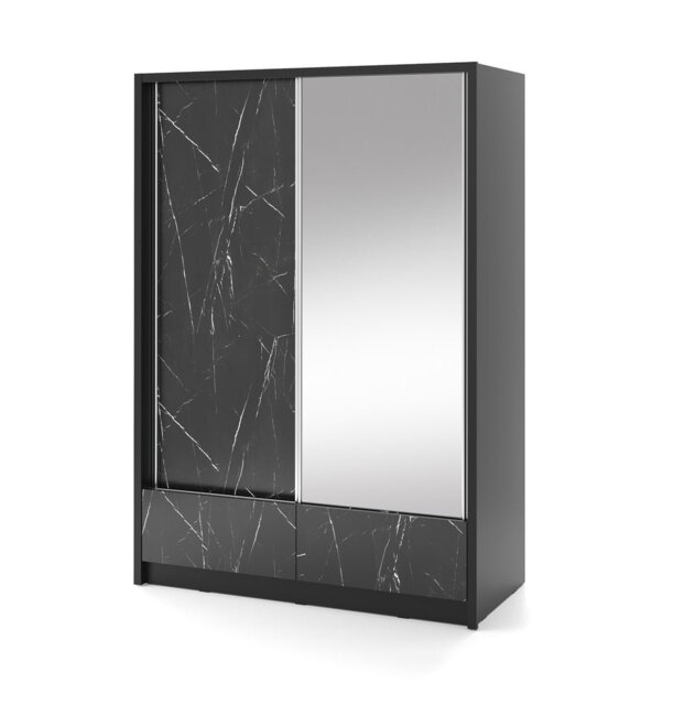 Luxe Living: Marble-Inspired Sliding Door Wardrobe That Elevates Your Bedroom Design