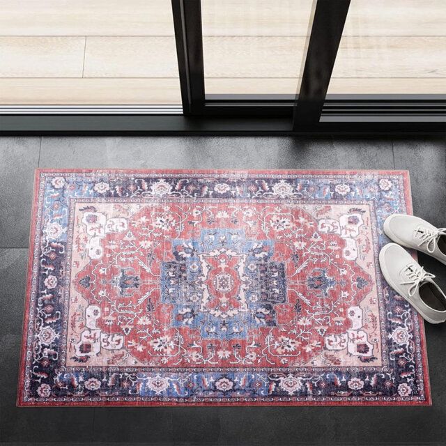 Non Slip Area Rugs Washable Carpet Pad Entryway Rug Low Pile Modern Mat Throw Rug for Bedroom 2023