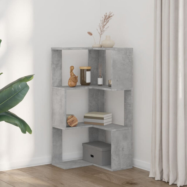 Corner Bookcase 5-Tier 50X50 Cm Engineered Wood