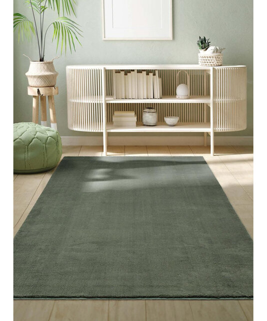 The Carpet Relax - Modern Rug, Fluffy, Short Pile, Non-Slip Underside, Washable up to 30°C, Super-Soft, Fur Look, Forest