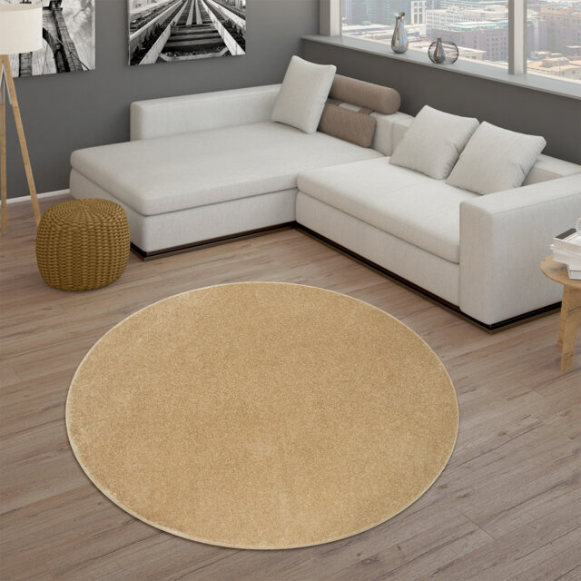 Aculina Simple and Modern Power Loom Gold Rug