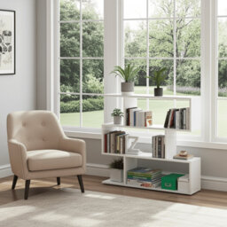 Arhum 97cm H x 110cm W Geometric Bookcase