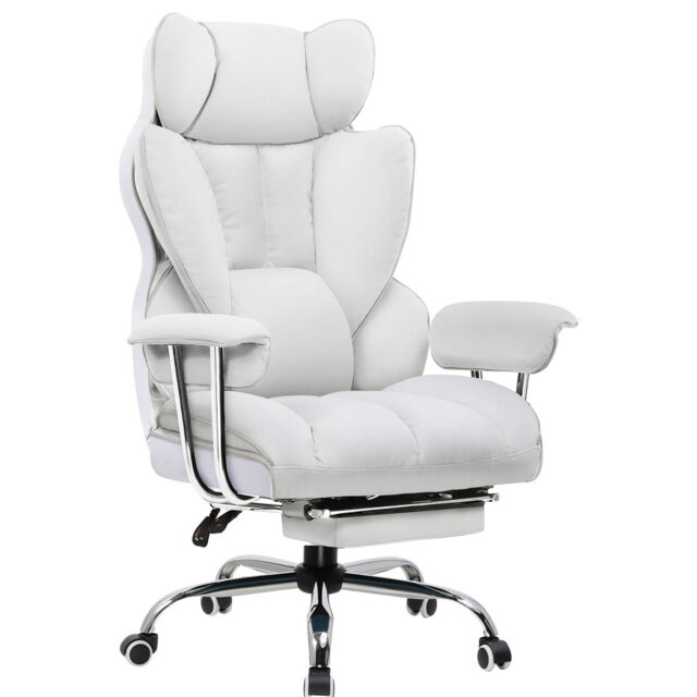 Millton Office Chair, Executive desk Chair Ergonomic High Back PU Leather Reclining Computer Chairs with Footrest Height Adjustable 360° Swivel Gaming