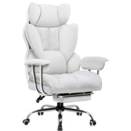 Millton Office Chair, Executive desk Chair Ergonomic High Back PU Leather Reclining Computer Chairs with Footrest Height Adjustable 360° Swivel Gaming