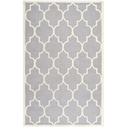 Cannen Hand-Tufted Wool Silver/Ivory Rug